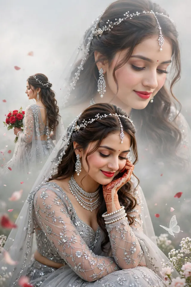 Silver Bridal Collage